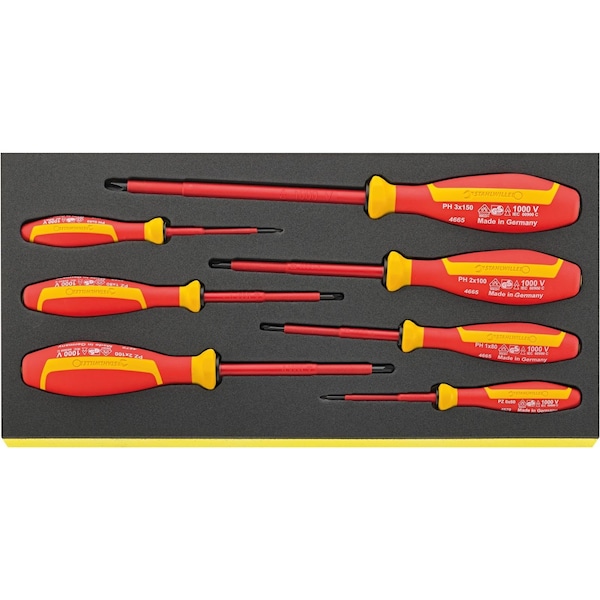 Stahlwille Tools DRALL+ set of screwdrivers i.TCS inlay No.TCS 4665/4670 VDE 1/3-tray7-pcs. 96838785 - main